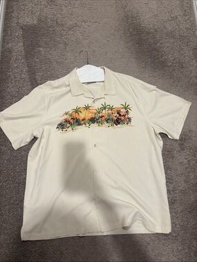 Tommy Bahama Cream Short-Sleeve Camp Shirt exclusive Disney Parks Collection
